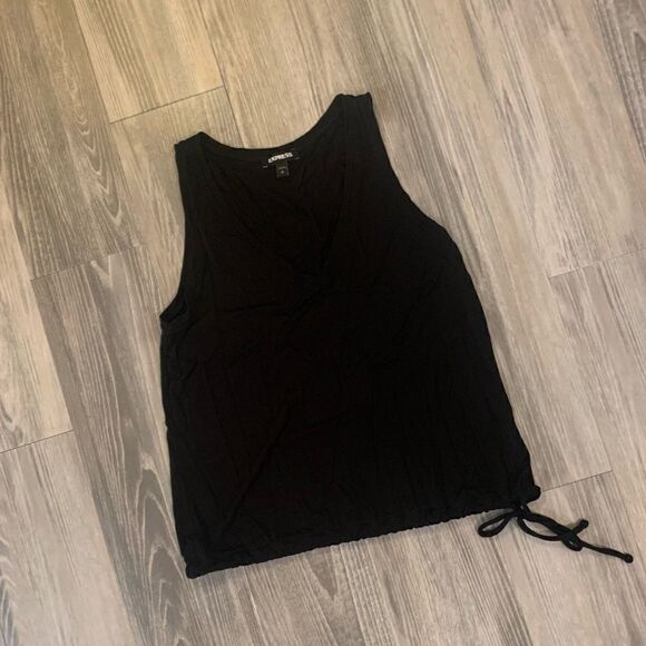 Express black top with tie bottom size S - Picture 1 of 6